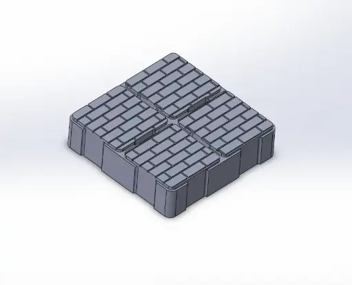 [egout2x2top] Tuile 4 cases effet pavé surélevé